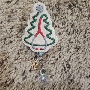 Stethoscope Christmas Tree Badge Reel!